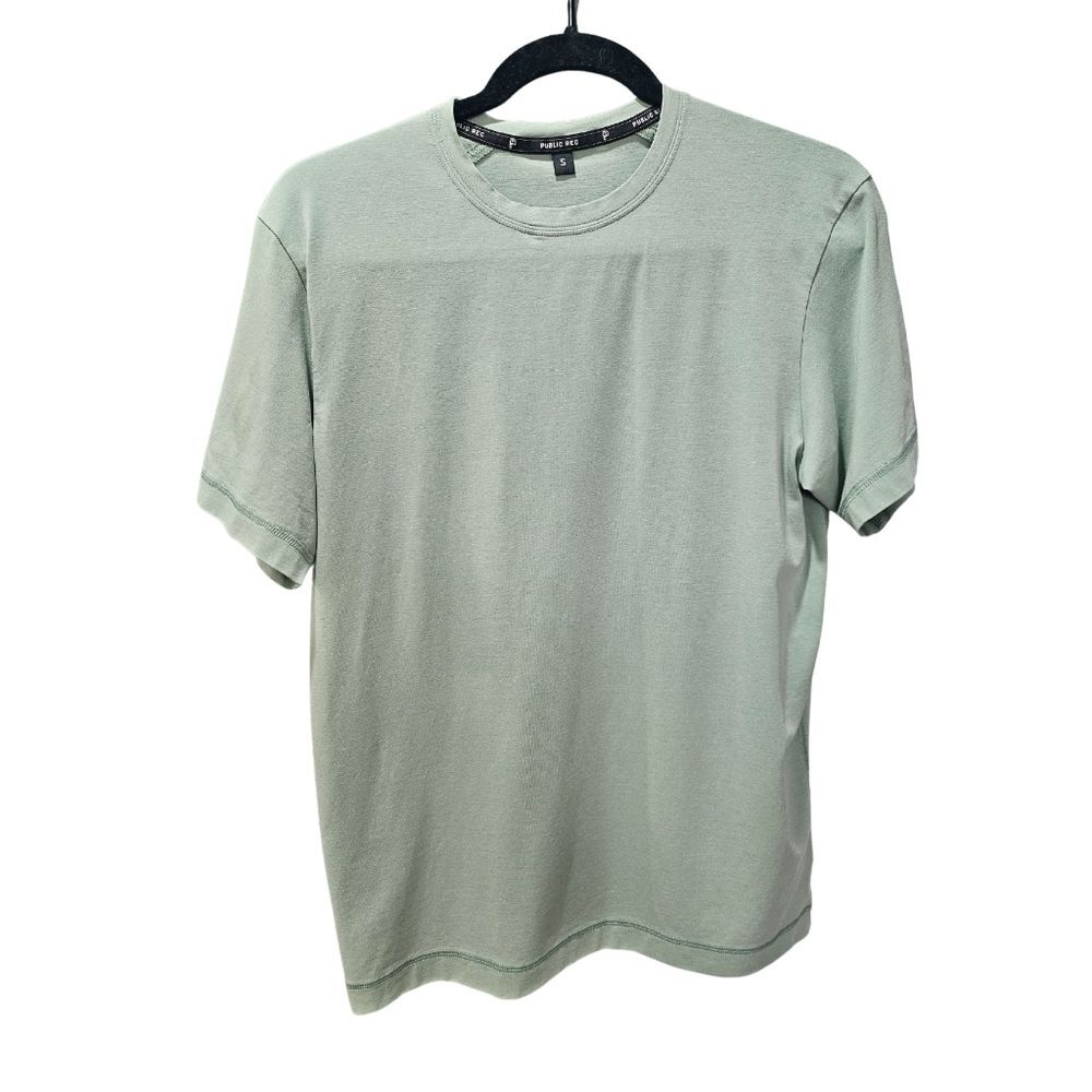 Public Rec Mens Sage Green Pima Cotton T Shirt Size S